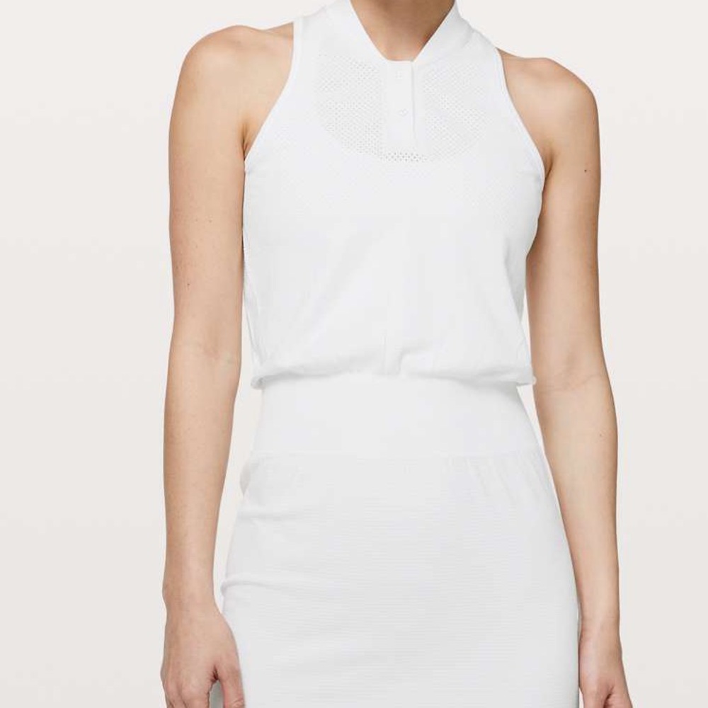 Lululemon White Sleeveless Tennis Dress